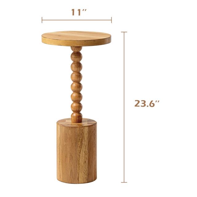 Where to find SIDE TABLE PEDESTAL NATURAL WOOD in Sedona